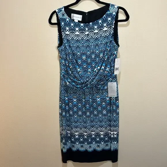 Donna Morgan Blue Janeen Jersey Dress Size 12 - Picture 2 of 6